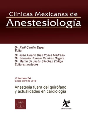 cover image of Anestesia fuera del quirófano y actualidades en cardiología